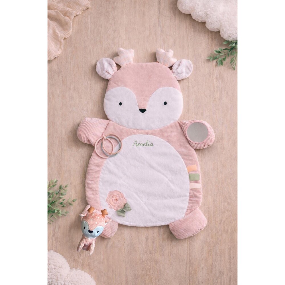 Personalized Baby Play Mat, Embroidered Newborn Gym Mat Custom Name Baby Gift